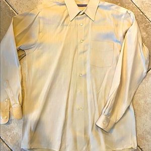 Men’s long sleeve button down dress shirt.